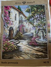Needlepoint Canvas Royal Paris France Ruelle Provencale 142 72 1996 Steiner
