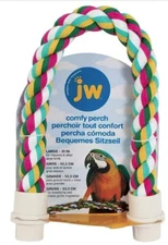JW Pet Comfy Perch For Birds Flexible Multi-color Rope, Large - 21 Length