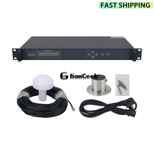 NTP Server Network Time Server GPS Beidou + 30M/98.4FT Mushroom Antenna + Base - 第 1/8 張圖片