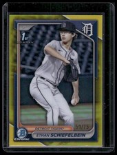 2024 Bowman Draft #BDC-7 Ethan Schiefelbein Chrome Yellow Refractor #/75