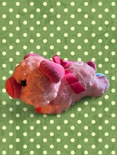 Pink Pig Plushy Stuffed Animal With Bow - Cozy Pink Pig Plush Toy