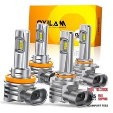 H11/H9/H8 and 9005/HB3 Light Bulbs Combo, 58,000LM Wider Driving H11 9005