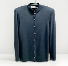 ST. JOHN Collection by Marie Gray, St Johns Black Cardigan Gold Buttons Size 12