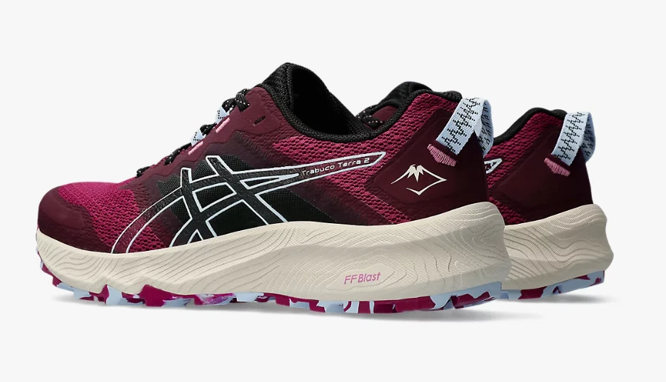 Zapatillas de trail running ASICS® 10 B GEL-TRABUCO™ TERRA 2 para mujer en mora negra Foto 4 de 4
