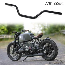 Motorcycle 7/8" 22mm Tracker Drag Bar Handlebars For Cafe Racer Scrambler Bobber