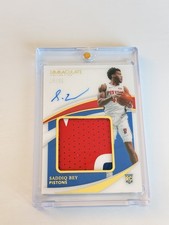 2020-21 Panini Immaculate Premium /50 Saddiq Bey #PPA-SBY Patch Auto Rookie