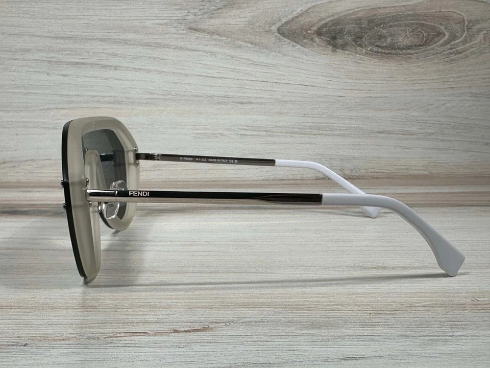 Fendi Fabulous Silver W/ Rainbow Logo Lens M0039 - Ships Now! - Image 4 of 4