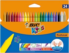 BIC Kids Plastidecor Colouring Crayons, Crayons for Drawing and Crafts, Assorted