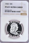 1960 Franklin Half Dollar Proof NGC PF 67 PLUS ULTRA CAMEO PR 67+ DCAM Coin 50C