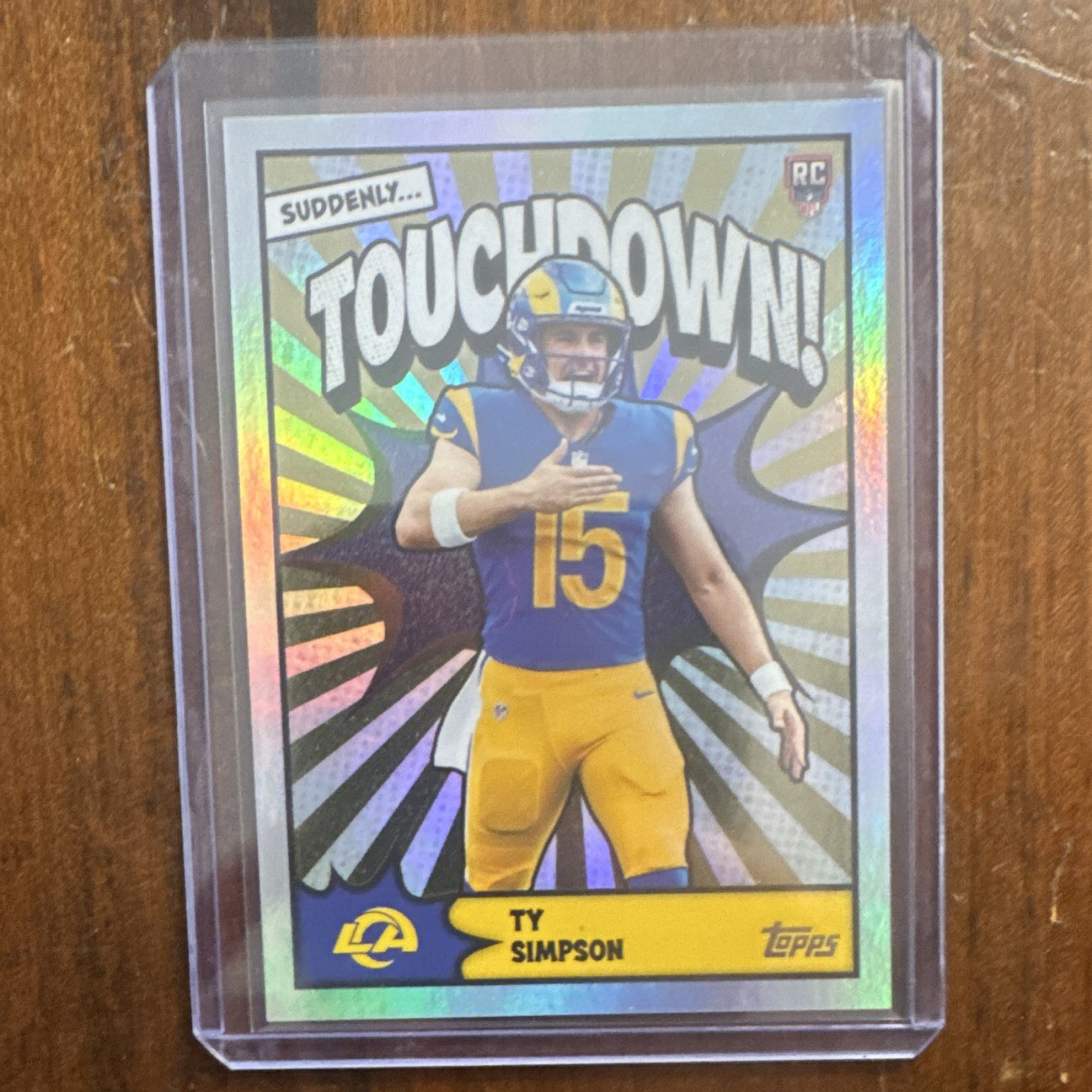 2026 Topps Flagship Suddenly... Touchdown! Ty Simpson Los Angeles Rams TD-32 RC