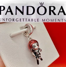RARE PANDORA Marvel Team Avengers Black Widow Johanson ComicBook Charm 790785C01