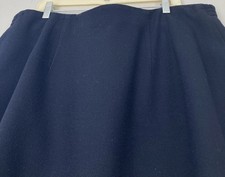 Jones New York Women's Worsted Wool Skirt 18W Blue Lined Made in USA