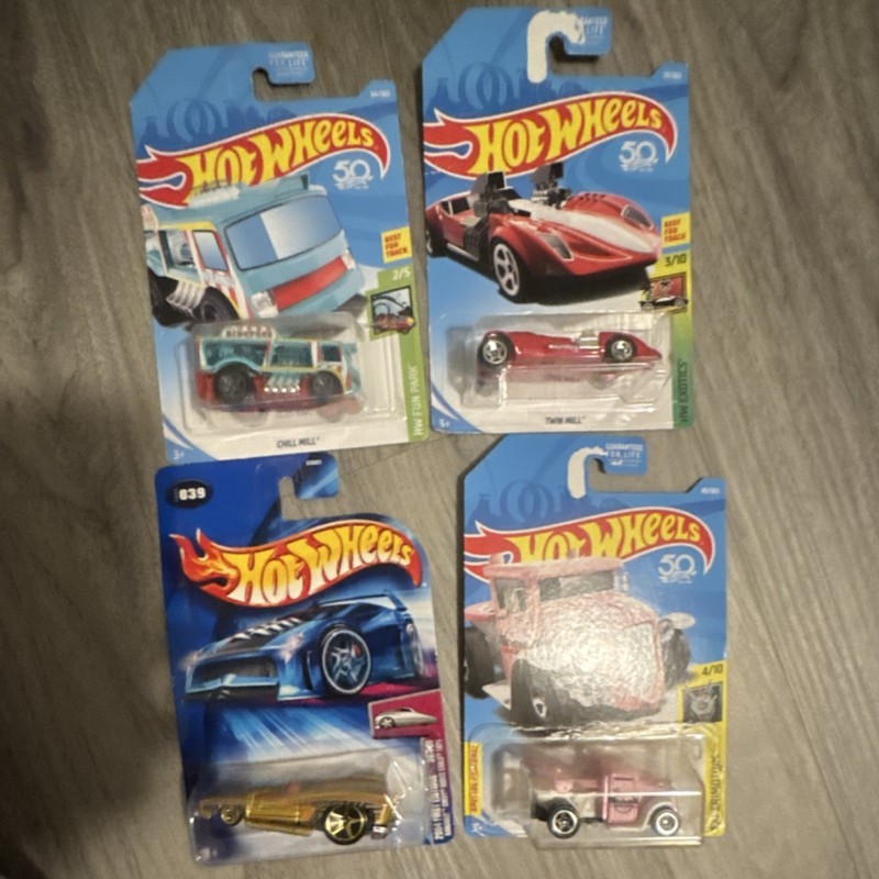 Hot Wheels Lot of 4 1:64 Diecast Twin Mill Shell Mill First Editions HW Exotics