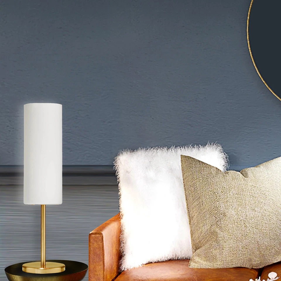 Lámpara de mesa Dainolite 83205-WH Paza 18" de alto - latón Foto 2 de 4