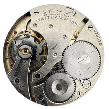 Antique 16s 1899 Waltham 7 Jewel Mechanical Pocket Watch Movement 610 USA