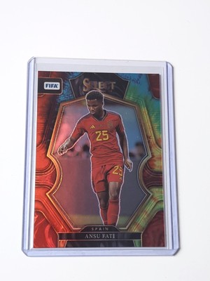 Panini Select FIFA Soccer 2022 Ansu Fati Spain Tie Dye Prizm Mezzanine /49