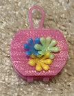 VTG Barbie doll purse opens BILD LILI Clone plastic flowers 1960's Hong Kong EUC