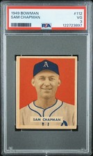 1949 BOWMAN #112 SAM CHAPMAN PSA 3