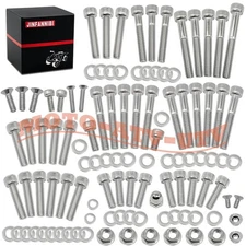 Polished Stainless Steel Engine Bolts Screws Kit Set for Honda CT90 1966-1979