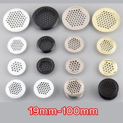 Stainless Steel Round Air Vents Eaves Grille 19-100mm Hole Push Fit Ventilation