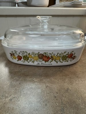 Vintage Corning Ware LE ROMARIN Casserole Dish Spice Of Life A-10-B Rare