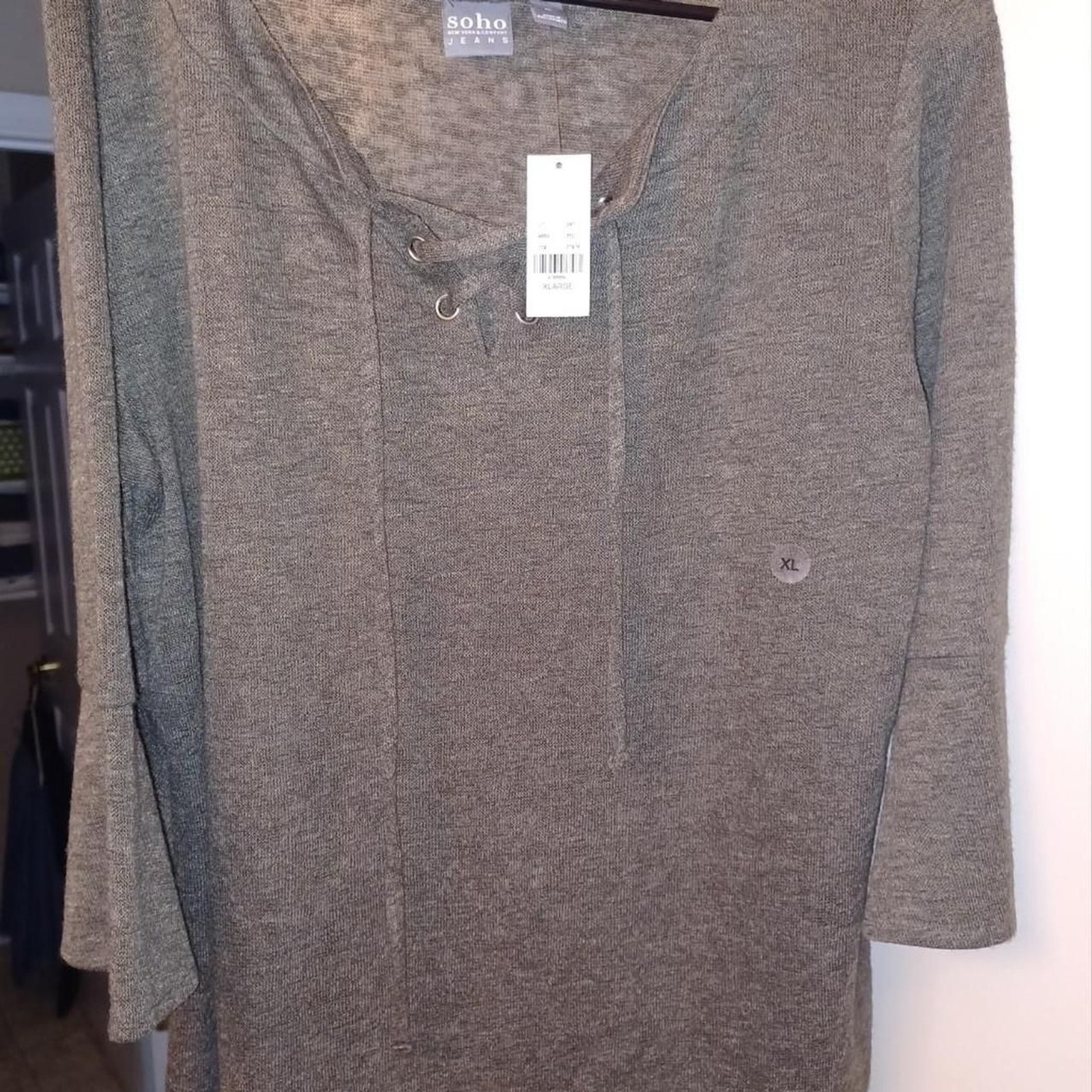New-york-company Women's Brown and Grey Blouse