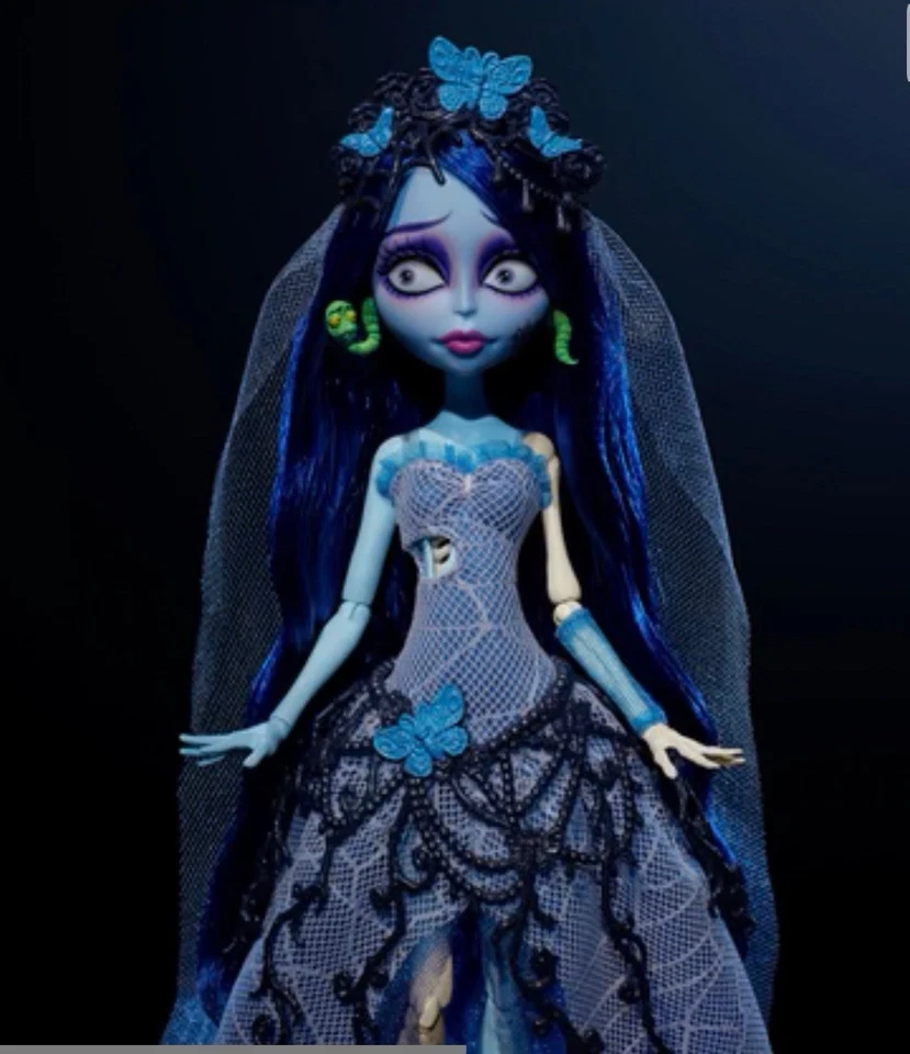 Monster High Skullector Cadáver Novia Emily Muñeca Tim Burton 20 Aniversario Nueva Foto 4 de 4
