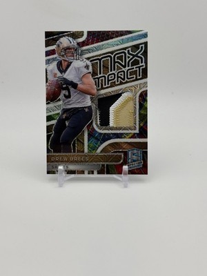 Panini Spectra Max Impact Drew Brees Saints Tri color MI-DBS Meta Prizm MEM /25 