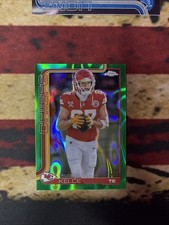 2025 Topps Chrome Travis Kelce Green Ray Wave Refractor #150 /99