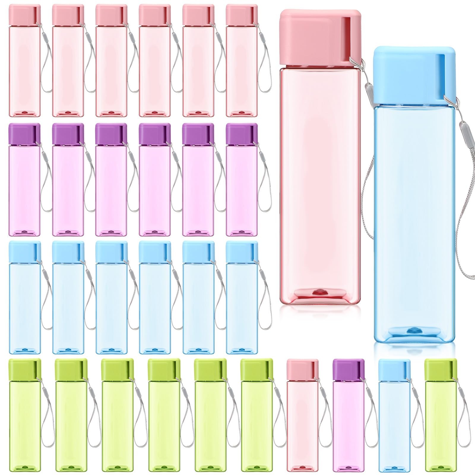 Bulk 17 Oz Plastic Sports Water Bottles For Adults Reusab...