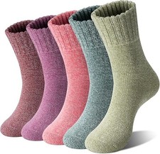 Wool Socks for Women Warm Winter Socks Knit Crew Calf Hiking Boot Sock Stocking