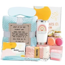 Get Well Soon Gifts for Women Care Package Get Well Gift Basket for 12 Pcs Cyan