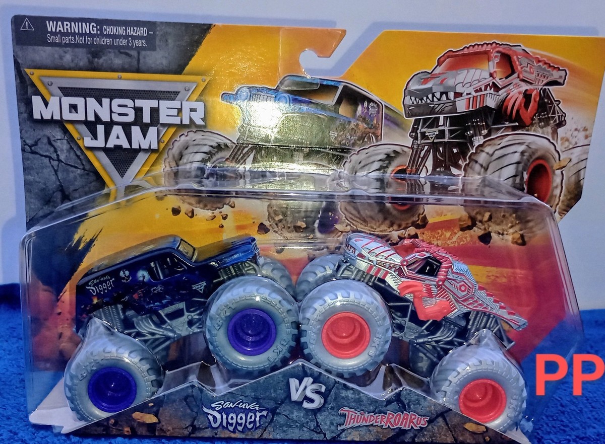Monster Jam 🪏Son-Uva Digger 🪏Vs.🦖ThunderRoarUs🦖 2-pack