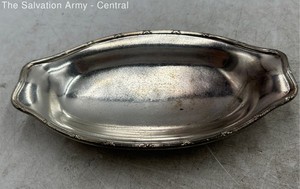 Silver Victorian-Style Pie Cake Server And Oval Serving Bowl Lot Of 2