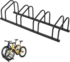 Heavy Duty 4 Bike Floor Stand Rack Carbon Steel Storage Organizer Indoor Outdoor