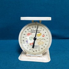 VTG American Family Scale 25lbs. Kitchen Food Graphics Fish Fruits 