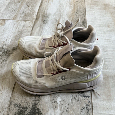 ON Cloudnova Womens Size 6.5 Running Shoes 'Undyed White/Fade' 26.97886- GUC- FS