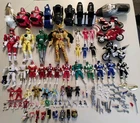 Large Vintage Power Rangers Lot Of Figures, Vehicles And Accessories