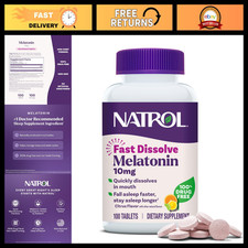 10 mg Melatonin Fast Dissolve Tablets - Citrus Flavor, 100 Count for Sleep Aid