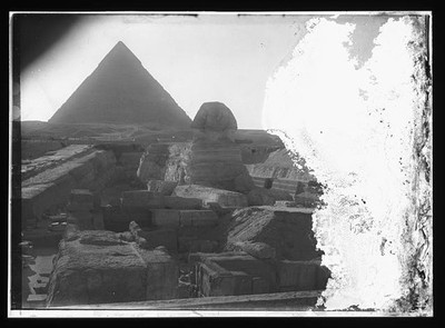 Photo:Giza Egypt 1900s Great Pyramid Sphinx Ancient Ruins