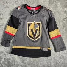 Kids Vegas Golden Knights NHL Hockey Jersey Youth S M Fanatics Gray Gold Red