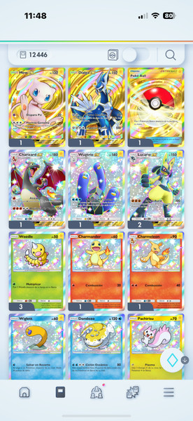cuenta pokemon tcg pocket Lv 50 all inmersives, Shiny and Crown. 13.000 cards