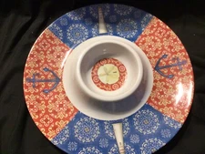 Certified International Melamine Nautical Chip and Dip Server New
