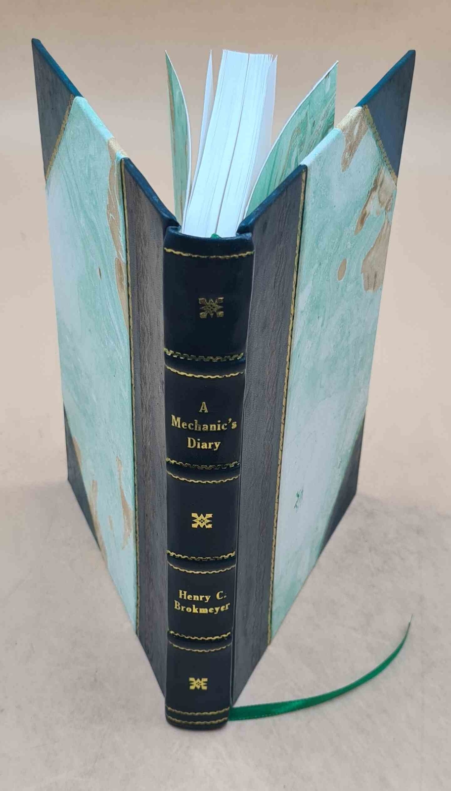 Vintage 1910 A Mechanic's Diary by Henry Conrad Brokmeyer Leather Bound Edition