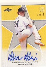 MASON MOLINA 2020 Leaf Perfect Game National Showcase Yellow AUTO /25 CARDINALS
