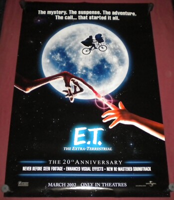 E.T. The Extra-Terrestrial Movie Poster 27x40 S/S  Drew Barrymore   Henry Thomas