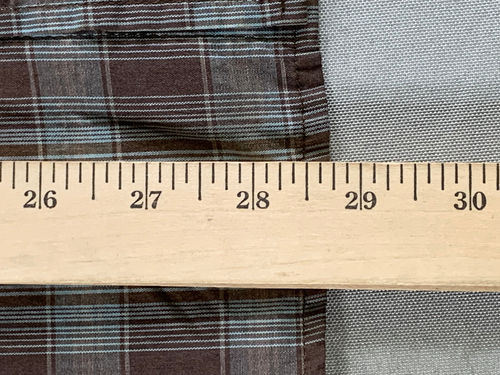 Beverly Hills Polo Club 3XL Plaid Shirt Brown Blue Button Up Western Pockets - Picture 3 of 7