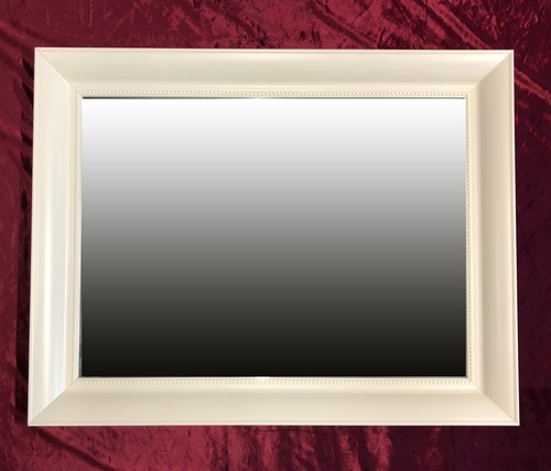 Designer Wandspiegel Spiegel Zeitlos mit Facettenschliff in WEIß 70x90 Neu - Bild 7 von 9