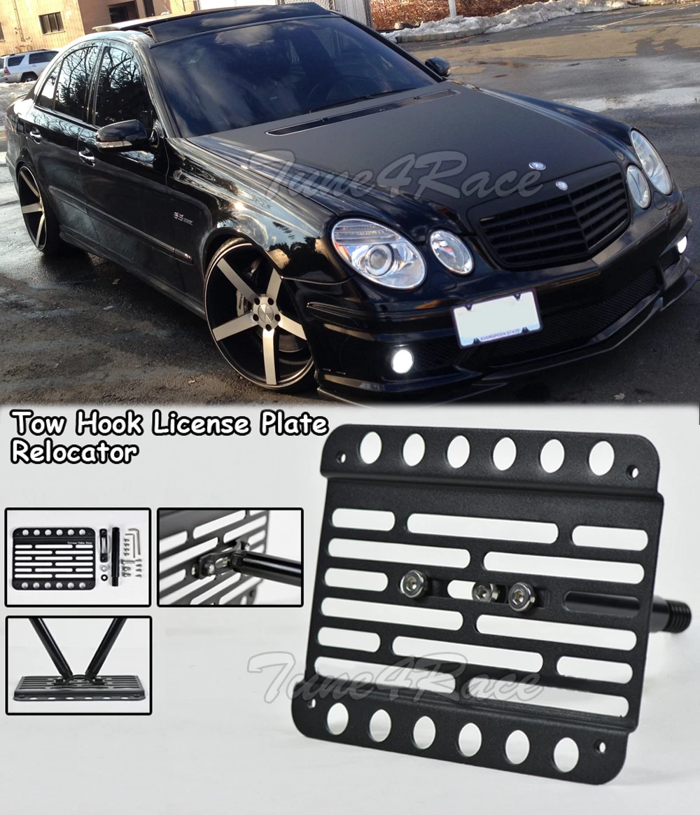 For 03 09 Mercedes Benz W211 E Class Front Tow Hook License Plate
