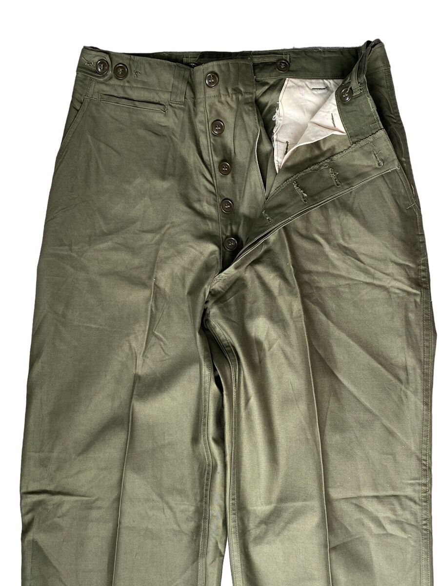 WW2 US Army M43 Olive Drab Cotton Field Trousers 32x32 | eBay WW2 US Army M43 Olive Drab Cotton Field Trousers 32x32 | eBay